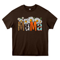 Chocolate Brown western daisies mama Heavy Core Tee - HRA Design Shop