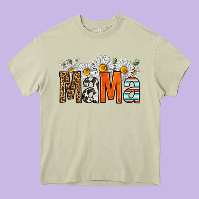 Western Daisies Mama Heavy Core Tee Designed By Hra Design Shop