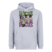 Heather Grey Hocus Pocus with Skeletons Heavyweight Hoodie - texasbilliewilder