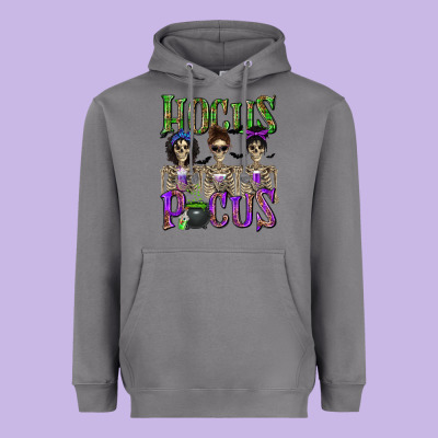 Hocus Pocus With Skeletons Heavyweight Hoodie Designed By Texasbilliewilder