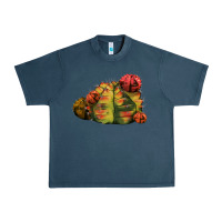Midnight Navy Gymnocalycium Variegated Cactus Urban Heavy Tee - LillyAllenDesigns