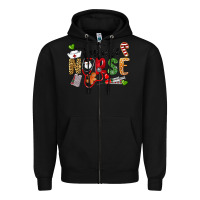 Black Chrismas future nurse Zipper Hoodie - LillyAllenDesigns