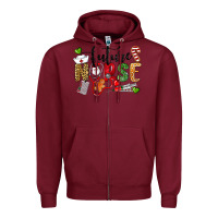 Burgundy Chrismas future nurse Zipper Hoodie - LillyAllenDesigns