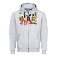 Heather Grey Chrismas future nurse Zipper Hoodie - LillyAllenDesigns