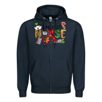 Navy Chrismas future nurse Zipper Hoodie - LillyAllenDesigns