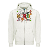 Oatmeal Heather Chrismas future nurse Zipper Hoodie - LillyAllenDesigns