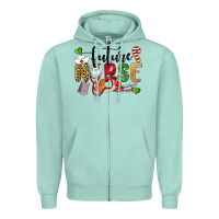 Seafoam Chrismas future nurse Zipper Hoodie - LillyAllenDesigns