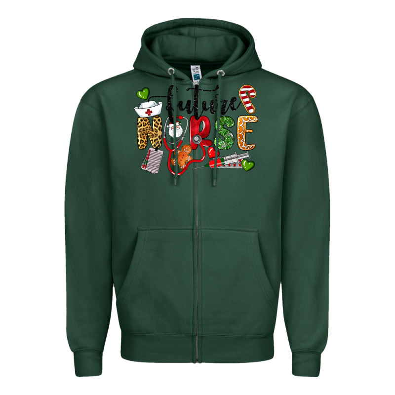 Chrismas Future Nurse Zipper Hoodie by LillyAllenDesigns | Teevron