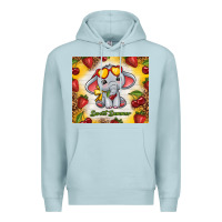 Blue Mist sweet summer cute elephant Premium Hoodie - TumblerDesignByShophia
