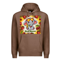 Chestnut sweet summer cute elephant Premium Hoodie - TumblerDesignByShophia