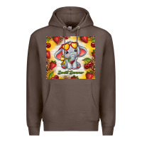 Coffee sweet summer cute elephant Premium Hoodie - TumblerDesignByShophia