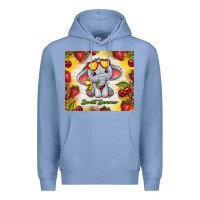 Colony Blue sweet summer cute elephant Premium Hoodie - TumblerDesignByShophia