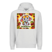 Dove Grey sweet summer cute elephant Premium Hoodie - TumblerDesignByShophia