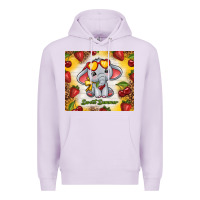 Lilac sweet summer cute elephant Premium Hoodie - TumblerDesignByShophia
