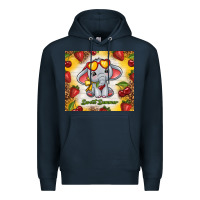 Navy sweet summer cute elephant Premium Hoodie - TumblerDesignByShophia