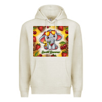Oatmeal Heather sweet summer cute elephant Premium Hoodie - TumblerDesignByShophia