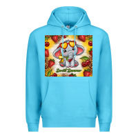 Ocean Blue sweet summer cute elephant Premium Hoodie - TumblerDesignByShophia