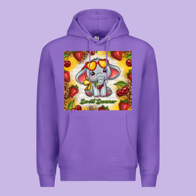 Sweet Summer Cute Elephant Premium Hoodie Designed By Tumblerdesignbyshophia