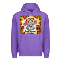 Purple sweet summer cute elephant Premium Hoodie - TumblerDesignByShophia