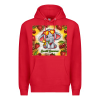Red sweet summer cute elephant Premium Hoodie - TumblerDesignByShophia