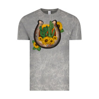 Cloud Rock western horseshoe sunflower cactus Vintage Tee - BarkalooDesign