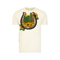 Western Horseshoe Sunflower Cactus Vintage Tee | Teevron