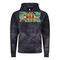 Cloud Black western wild and sunflower leopard turquoise cowhide licanse plate Vintage Hoodie - Artiststas