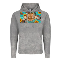 Cloud Rock western wild and sunflower leopard turquoise cowhide licanse plate Vintage Hoodie - Artiststas