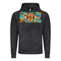 Vintage Black western wild and sunflower leopard turquoise cowhide licanse plate Vintage Hoodie - Artiststas