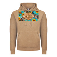 Vintage Coffee western wild and sunflower leopard turquoise cowhide licanse plate Vintage Hoodie - Artiststas