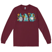 Burgundy sunflower gnomes Long Sleeve Tee - MaliasSmallBusiness