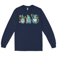 Navy sunflower gnomes Long Sleeve Tee - MaliasSmallBusiness