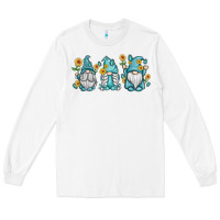 White sunflower gnomes Long Sleeve Tee - MaliasSmallBusiness