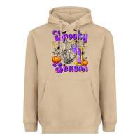 Mushroom Spooky Season On Heavyweight Hoodie - texasbilliewilder