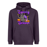 Plum Spooky Season On Heavyweight Hoodie - texasbilliewilder