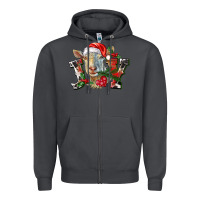 Smoke Joy Christmas Goat Zipper Hoodie - LillyAllenDesigns
