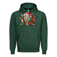 Sports Green Joy Christmas Goat Zipper Hoodie - LillyAllenDesigns