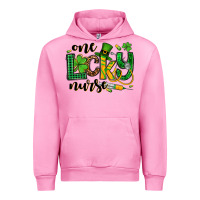 Fuchsia Pink St. Patrick's Day One lucky Nurse Urban Hoodie - OliviaCreatesArt