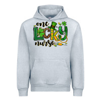Heather Grey St. Patrick's Day One lucky Nurse Urban Hoodie - OliviaCreatesArt