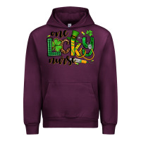 Mauve Wine St. Patrick's Day One lucky Nurse Urban Hoodie - OliviaCreatesArt