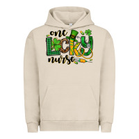 Pigment French Oak St. Patrick's Day One lucky Nurse Urban Hoodie - OliviaCreatesArt