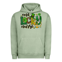 Pigment Oil Green St. Patrick's Day One lucky Nurse Urban Hoodie - OliviaCreatesArt