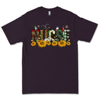 Plum christmas nurse sunflower Premium Tee - FaDigitalArtStudio