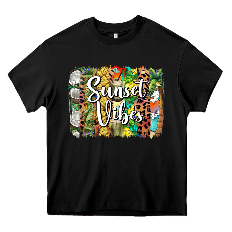 Sunset Vibes Brush Stroke Heavy Core Tee by BarkalooDesign | Teevron