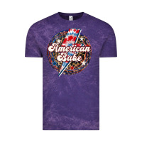 Cloud Purple Western American Babe Patriotic Vintage Tee - LillyAllenDesigns
