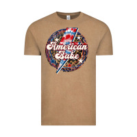 Vintage Coffee Western American Babe Patriotic Vintage Tee - LillyAllenDesigns