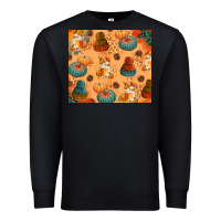 Black Fall Pumpkins Autumn Coffee Premium Sweatshirt - texasbilliewilder
