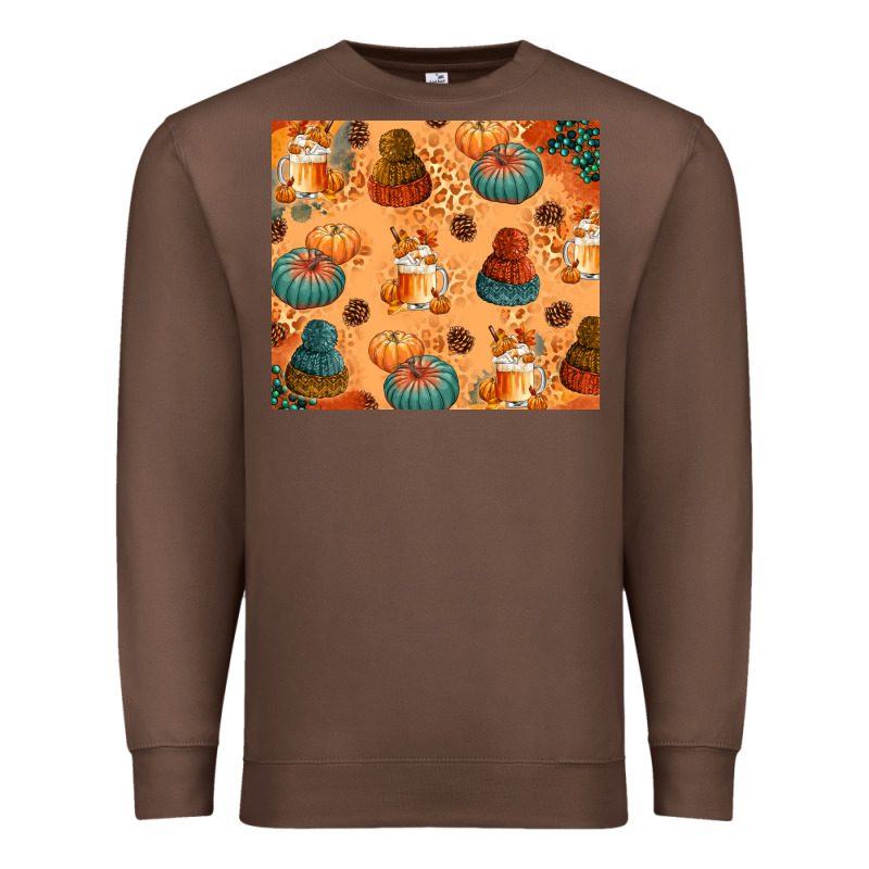 Fall Pumpkins Autumn Coffee Premium Sweatshirt by texasbilliewilder | Teevron