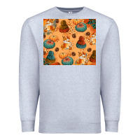 Heather Grey Fall Pumpkins Autumn Coffee Premium Sweatshirt - texasbilliewilder