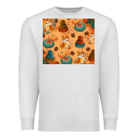 Oatmeal Heather Fall Pumpkins Autumn Coffee Premium Sweatshirt - texasbilliewilder